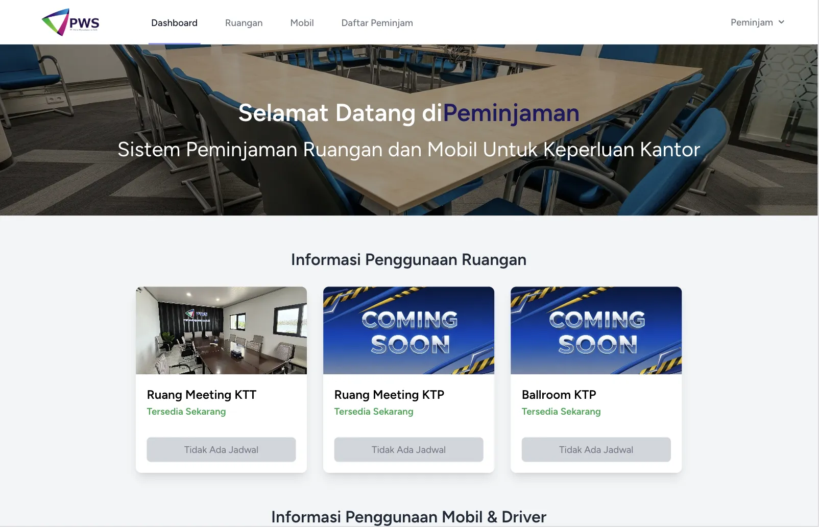 PT PWS Internal Loan: enterprise asset platform.
